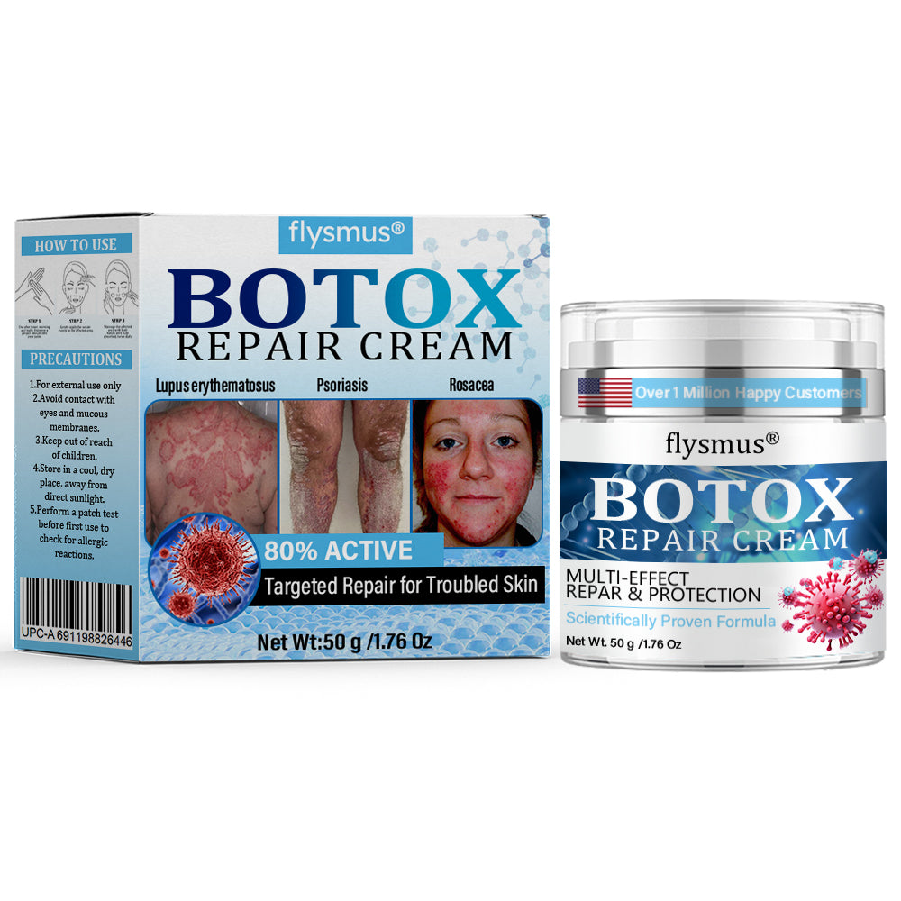 ✅ Made and Shipped from the USA | flysmus® Botox Repair Cream 🧑🏼⚕️ Anti-aging, Skin Repair, Acne and Dark Spot Treatment, Wart and Mole Removal, and Psoriasis Treatment