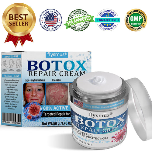 ✅ Made and Shipped from the USA | flysmus® Botox Repair Cream 🧑🏼⚕️ Anti-aging, Skin Repair, Acne and Dark Spot Treatment, Wart and Mole Removal, and Psoriasis Treatment
