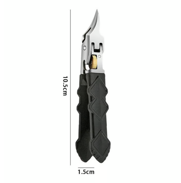 ✨GFOUK® Black Anti-Slip Grip Gear Lock Nail Clipper