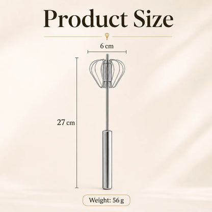 🍴EaseHub® Stainless Steel Hand-Push Rotary Whisk—Effortless Everyday Mixing