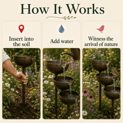 🔥Hot Sale 50% OFF🐦Gaigu® Bring Life Back To Your Garden –  Rain Catcher Bird Bath🌿