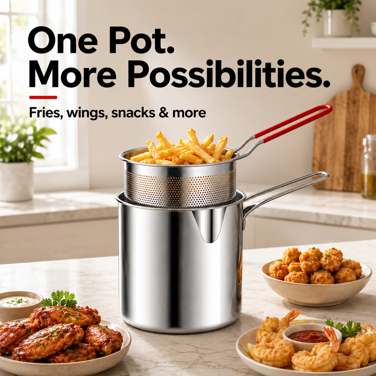 🔥 HOT SALE 40% OFF  BVJ®  Mini Deep Fryer Set