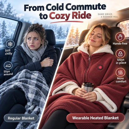 🧣LAST DAY 49% OFF🔥LUCKYSONG® Wearable Heated Blanket – Cozy Hands-Free Warmth☀️