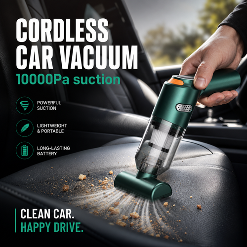 🧹 GFOUK® Cordless Car Vacuum – 10000Pa Suction, 4000mAh Long-Lasting Battery – Over 142K Sold! 🚗