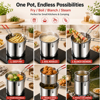 🔥 HOT SALE 40% OFF  BVJ®  Mini Deep Fryer Set