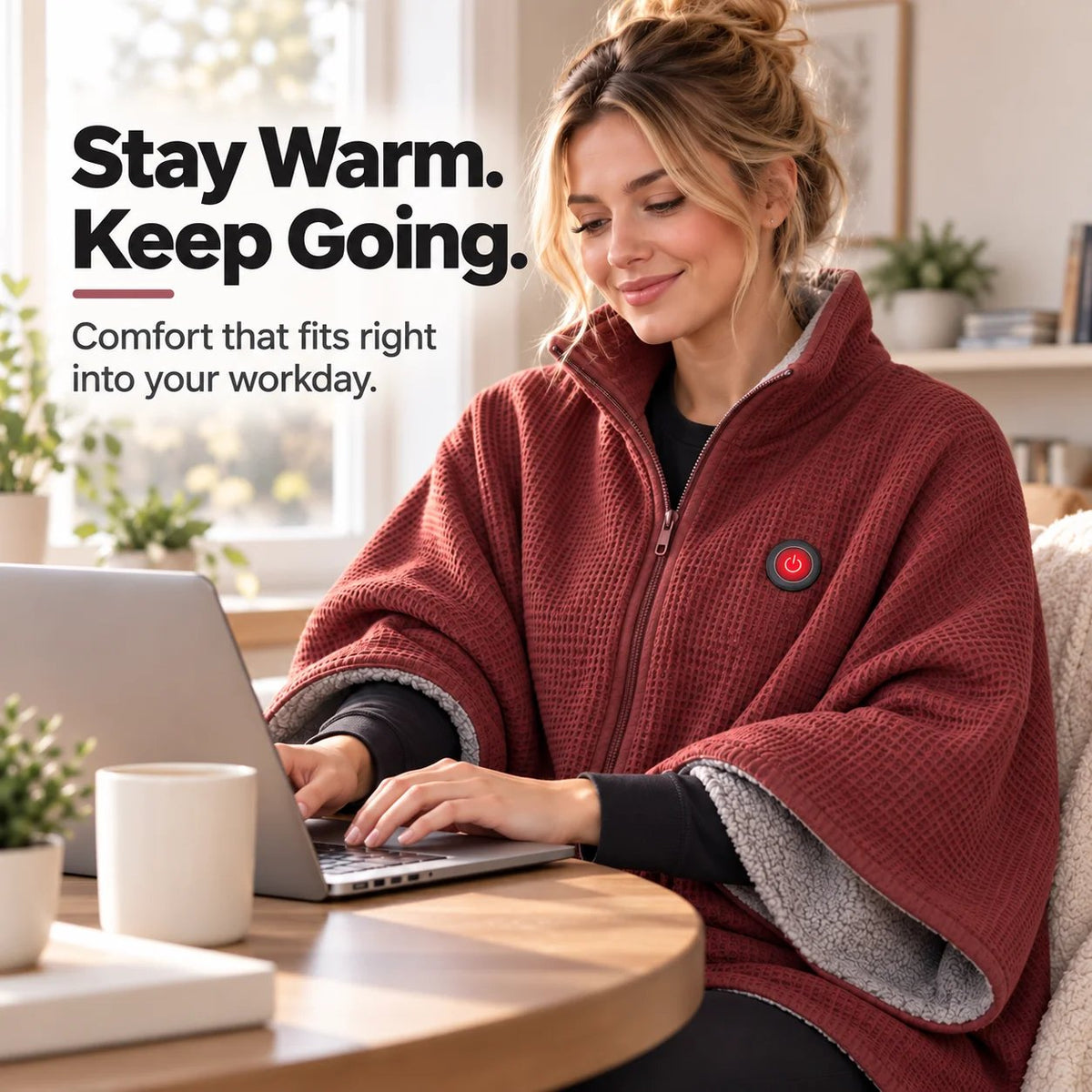🧣LAST DAY 49% OFF🔥LUCKYSONG® Wearable Heated Blanket – Cozy Hands-Free Warmth☀️