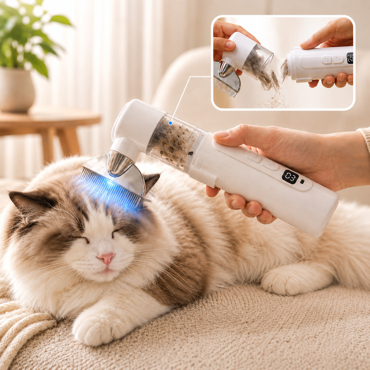 🔥 JUST LAUNCHED 40%OFF  Billhol® 2-in-1 Electric Pet Grooming Comb-Bring Out the Best in Your Pet!❤️