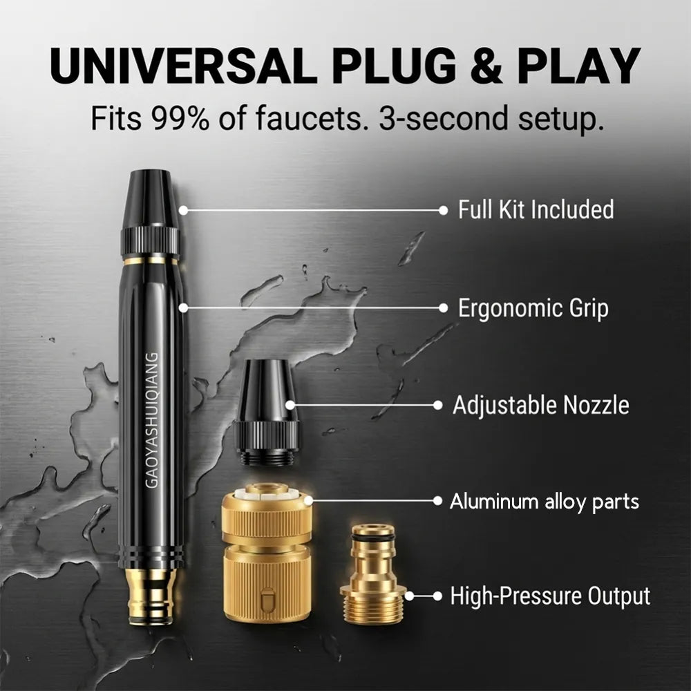 🚗LAST DAY 50% OFF EaseHub®✨Powerful High-Pressure Nozzle: Home & Car Sprayer