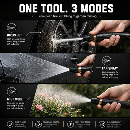 🚗LAST DAY 50% OFF EaseHub®✨Powerful High-Pressure Nozzle: Home & Car Sprayer