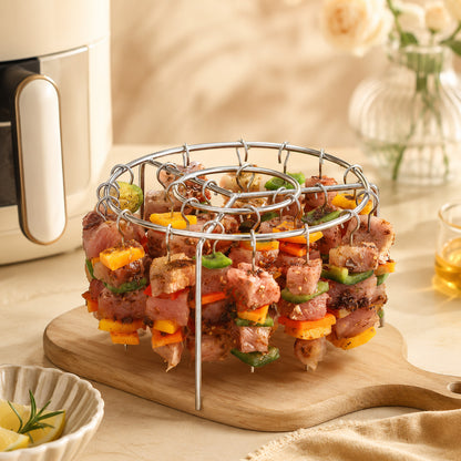 🔥HOT SALE 50% OFF BVJ® Air Fryer Skewer Rack-Kebab Holder for Air Fryers, Ovens & Homemade BBQ Snacks
