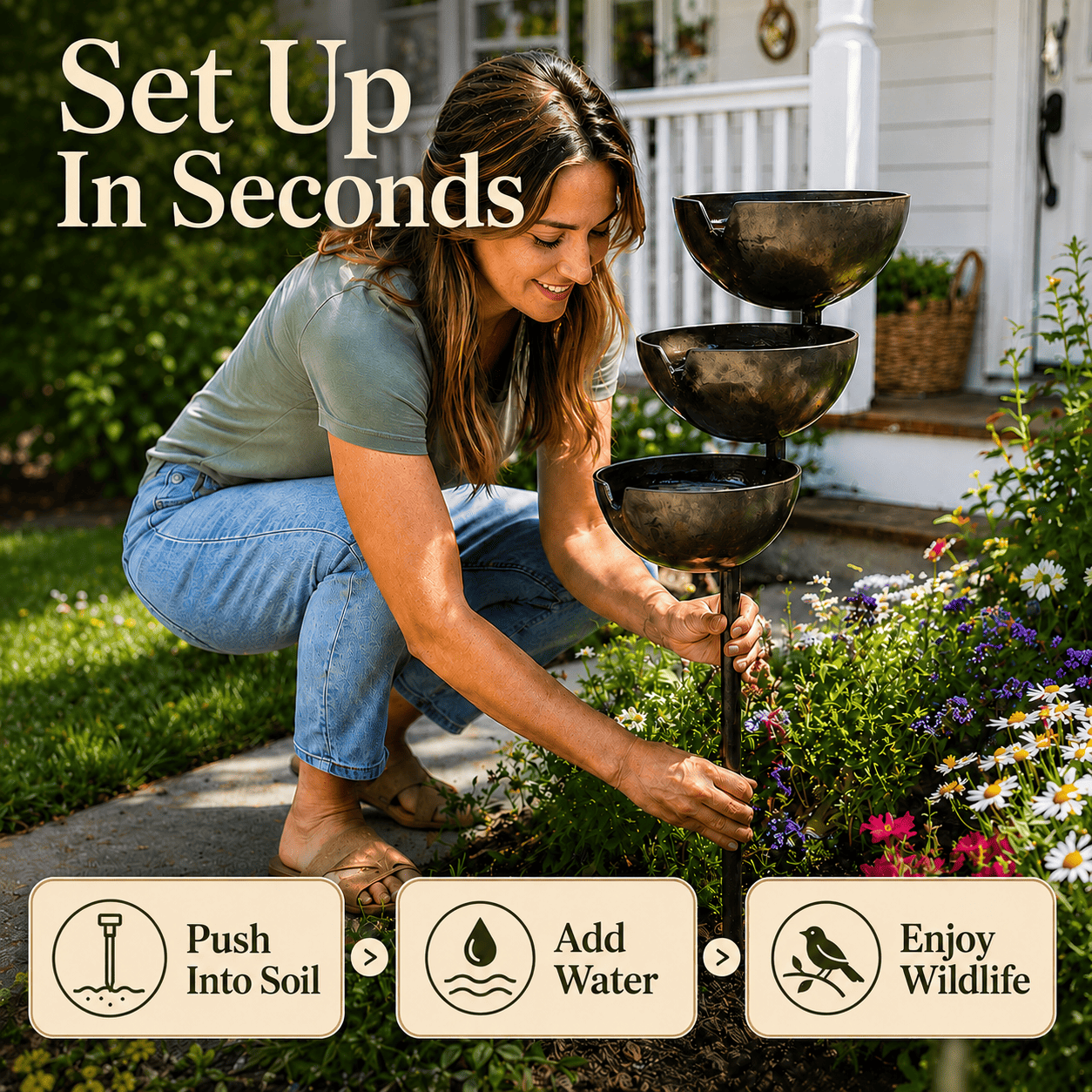 🔥Hot Sale 50% OFF🐦Gaigu® Bring Life Back To Your Garden –  Rain Catcher Bird Bath🌿