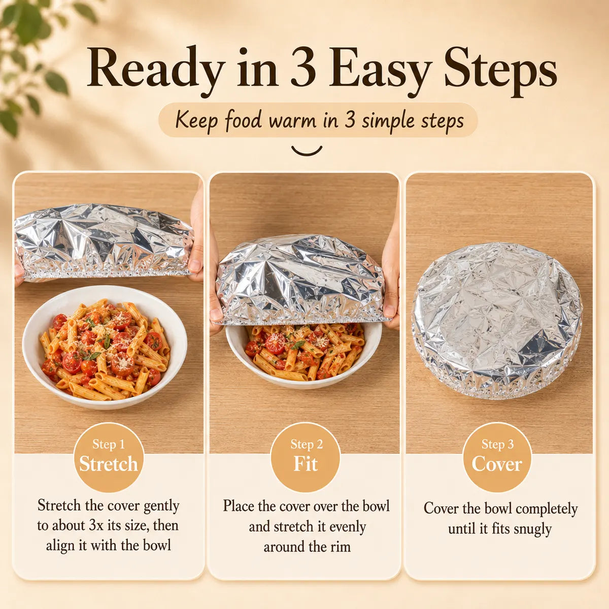 WYVCK® Food Container Aluminum Foil Heat-Retaining Covers