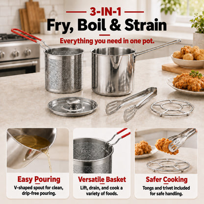 🔥 HOT SALE 40% OFF  BVJ®  Mini Deep Fryer Set