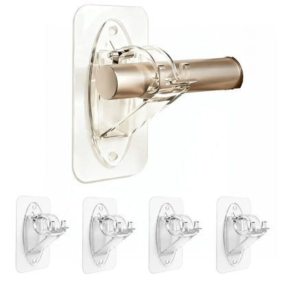 GFOUK® New Self Adhesive Rod Brackets, No Drill Needed Curtain Rod Holders