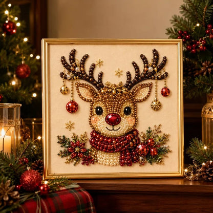 🎄GFOUK® ✨ 3D Christmas Pearl Craft Kit – Relaxing DIY Holiday Art