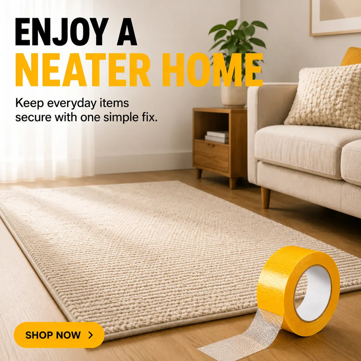 GFOUK® Heavy-Duty Double-Sided Tape - Strong Adhesive Fix For Quick No-Tool Home Solutions🔧