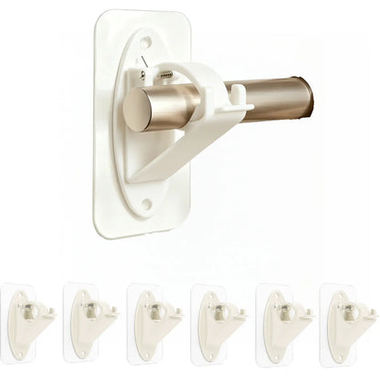 GFOUK® New Self Adhesive Rod Brackets, No Drill Needed Curtain Rod Holders