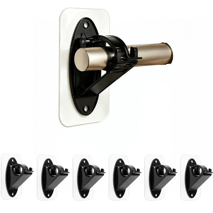 GFOUK® New Self Adhesive Rod Brackets, No Drill Needed Curtain Rod Holders