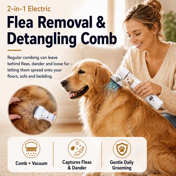 🔥 JUST LAUNCHED 40%OFF  Billhol® 2-in-1 Electric Pet Grooming Comb-Bring Out the Best in Your Pet!❤️