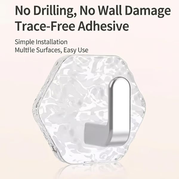 Aphine® Hexagonal Ripple Heavy Duty Hooks for Bathroom, Kitchen & Household Organization