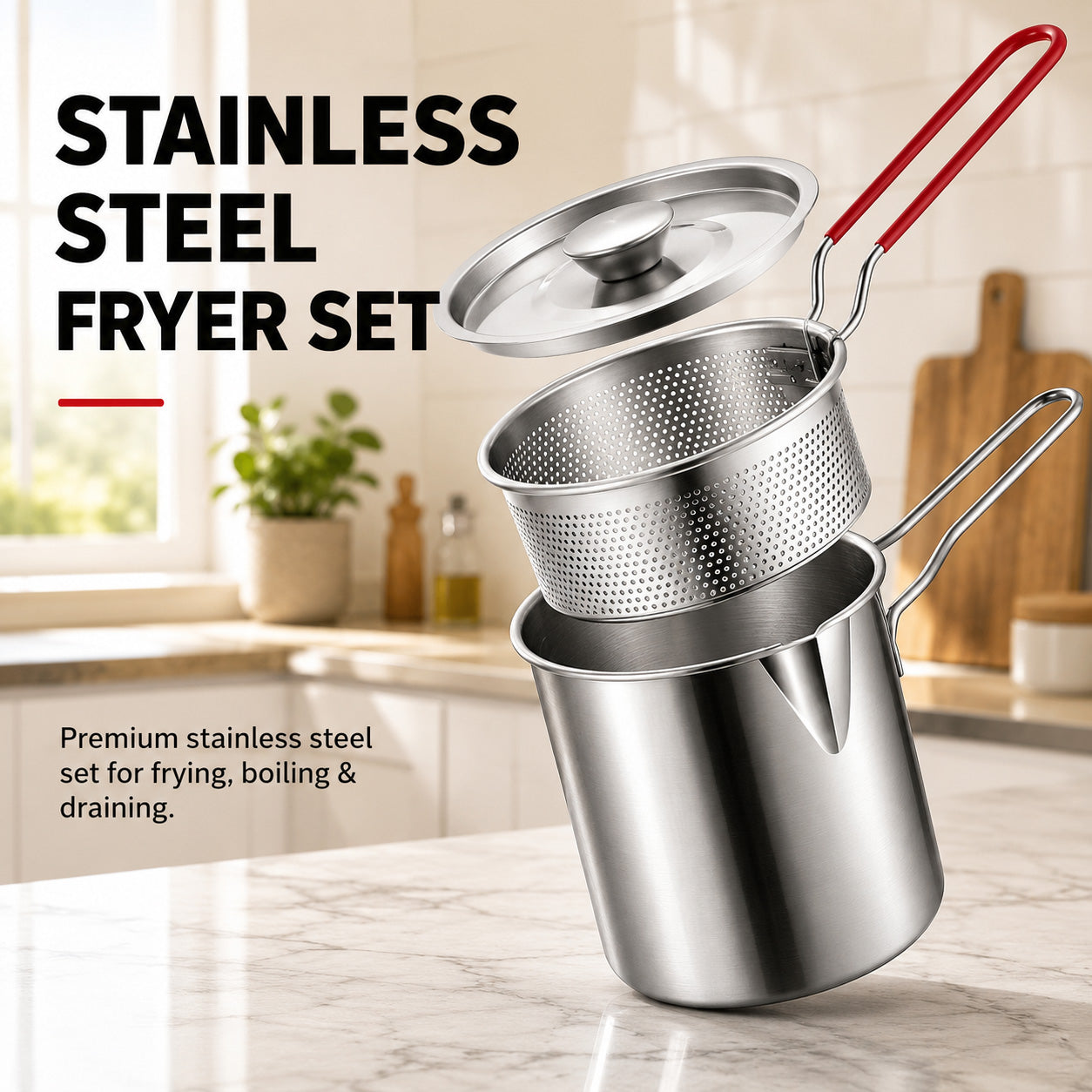 🔥 HOT SALE 40% OFF  BVJ®  Mini Deep Fryer Set