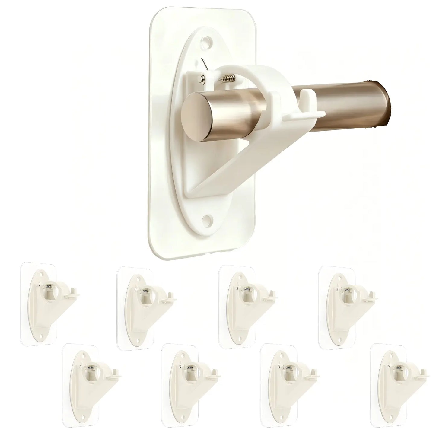GFOUK® New Self Adhesive Rod Brackets, No Drill Needed Curtain Rod Holders
