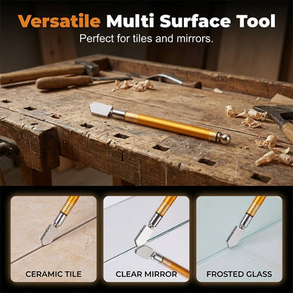 ⚡EaseHub® Professional Diamond Glass Cutter with Alloy Handle Roller Wheel