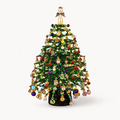 BVJ® Mini Tabletop DIY Beaded Christmas Tree Craft Kit | Handmade Holiday Home Decor