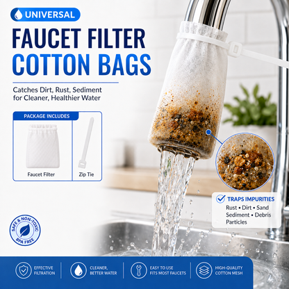 🔥Hot Sale!🔥GFOUK® Faucet Filter with Zip Tie