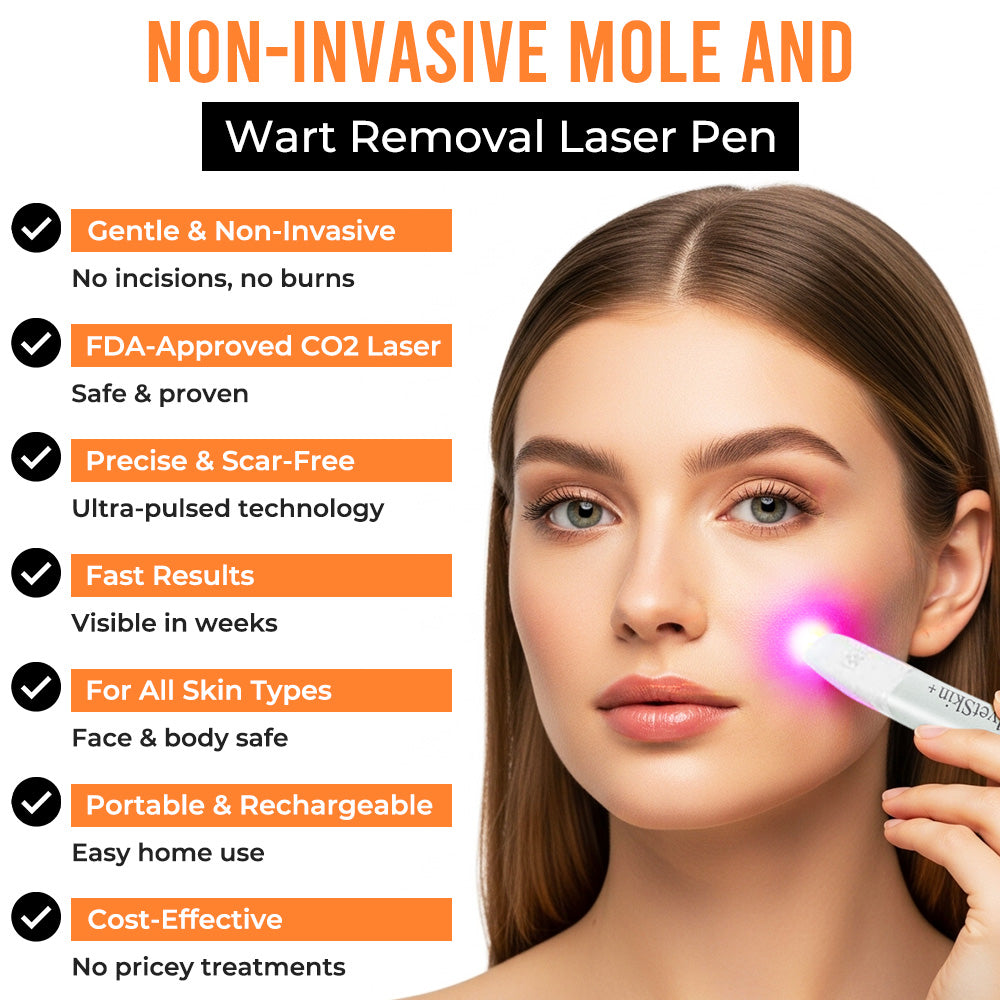 Remifa® VelvetSkin+ All-in-One Laser Eraser Pen (Powered by CO₂ laser technology – ef fectively removes moles, warts, skin tags, pigmentation spots, and other skin imperfections)