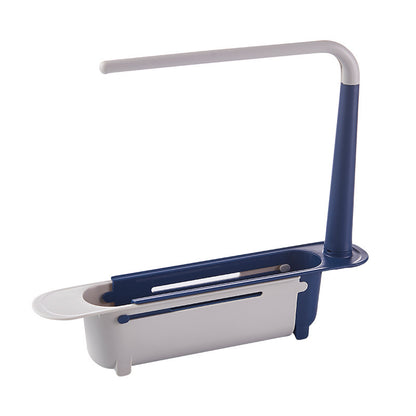 🔥KITCHEN BEST SELLER — 50% OFF GFOUK® 2-in-1 Sink Organizer Rack – Expandable Sponge Holder & Kitchen Towel Drying Bar