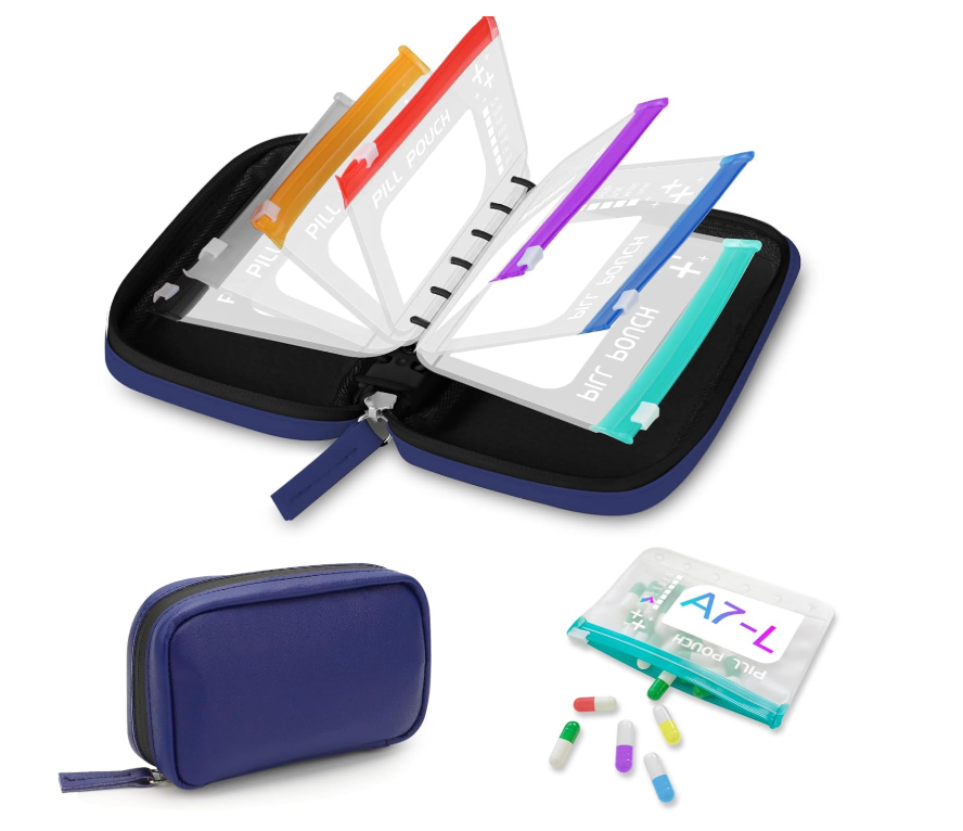 Futusly® 14 Days Premium Waterproof PU Travel Pill Organizer Set