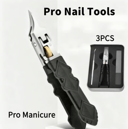 ✨GFOUK® Black Anti-Slip Grip Gear Lock Nail Clipper