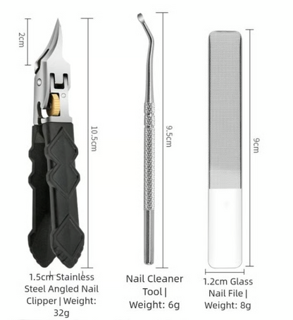 ✨GFOUK® Black Anti-Slip Grip Gear Lock Nail Clipper