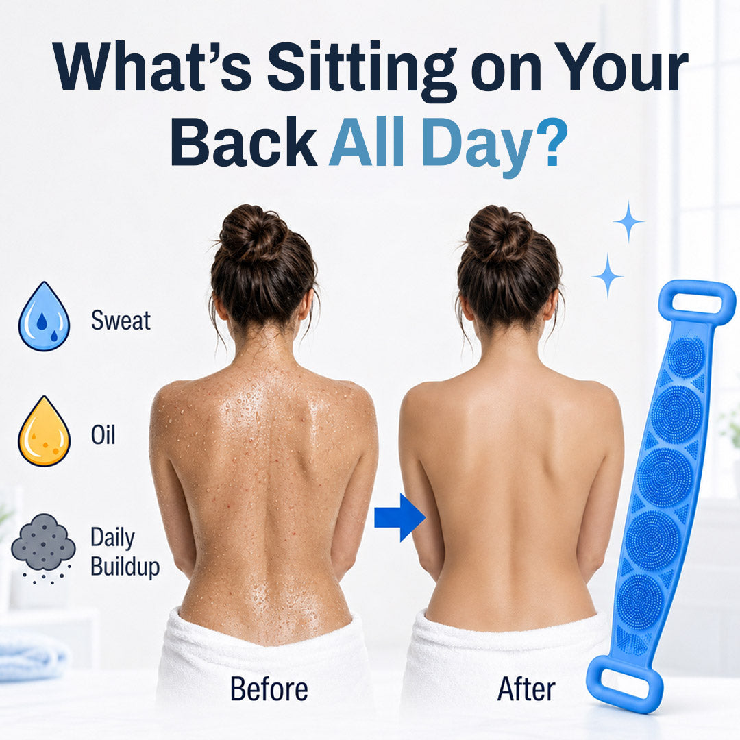 🔥 HOT SALE 50% OFF 🧼Mvqw® 2-in-1 Silicone Back Scrubber & Exfoliator