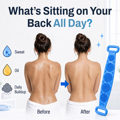 🔥 HOT SALE 50% OFF 🧼Mvqw® 2-in-1 Silicone Back Scrubber & Exfoliator
