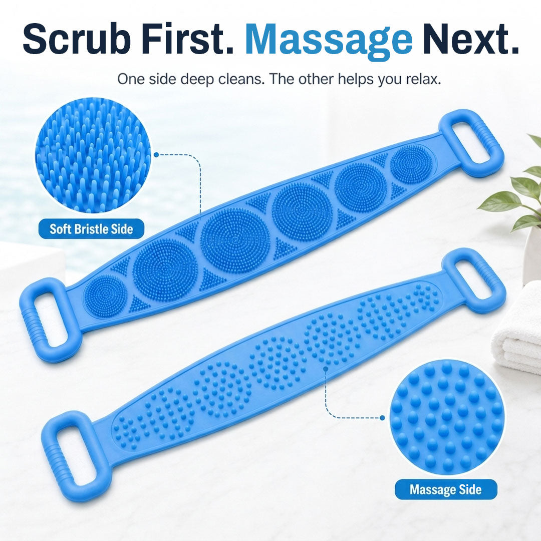 🔥 HOT SALE 50% OFF 🧼Mvqw® 2-in-1 Silicone Back Scrubber & Exfoliator