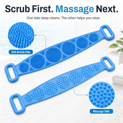 🔥 HOT SALE 50% OFF 🧼Mvqw® 2-in-1 Silicone Back Scrubber & Exfoliator