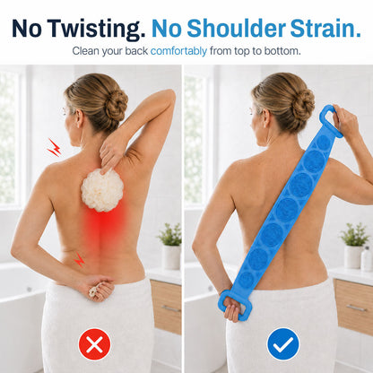 🔥 HOT SALE 50% OFF 🧼Mvqw® 2-in-1 Silicone Back Scrubber & Exfoliator