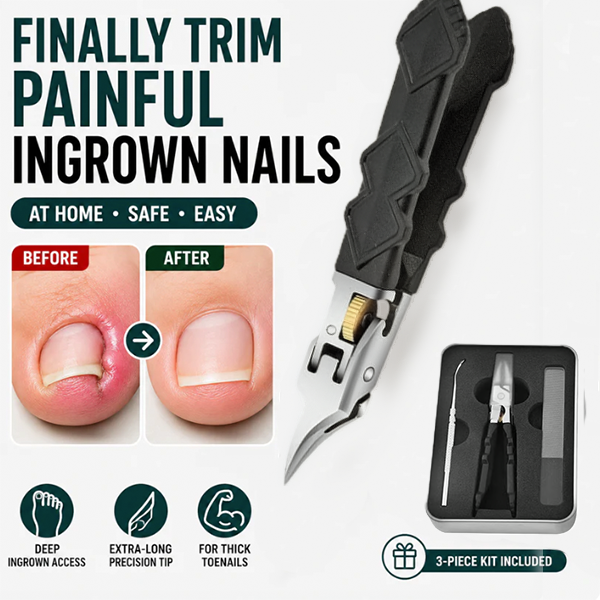 GFOUK® Black Anti-Slip Grip Gear Lock Nail Clipper