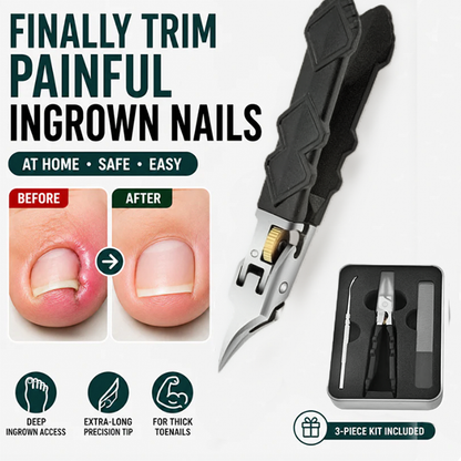GFOUK® Black Anti-Slip Grip Gear Lock Nail Clipper