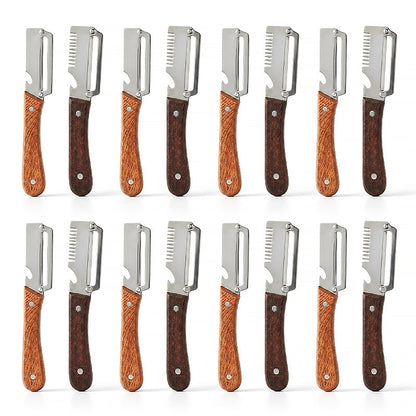 Hosday® Easy-Grip Wooden Peeler & Veggie Shredder