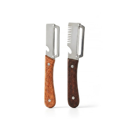 Hosday® Easy-Grip Wooden Peeler & Veggie Shredder