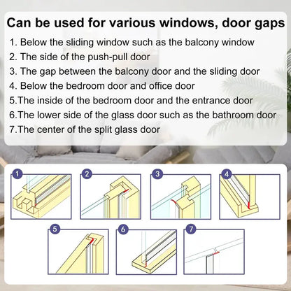 GFOUK® 16.4Ft Door Weather Stripping | Adhesive Draft Stopper Seal Strip for Doors, Windows & Shower Doors