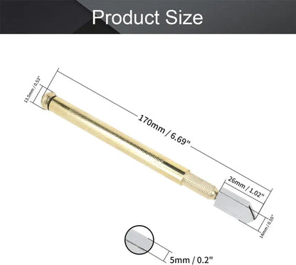 ⚡EaseHub® Professional Diamond Glass Cutter with Alloy Handle Roller Wheel