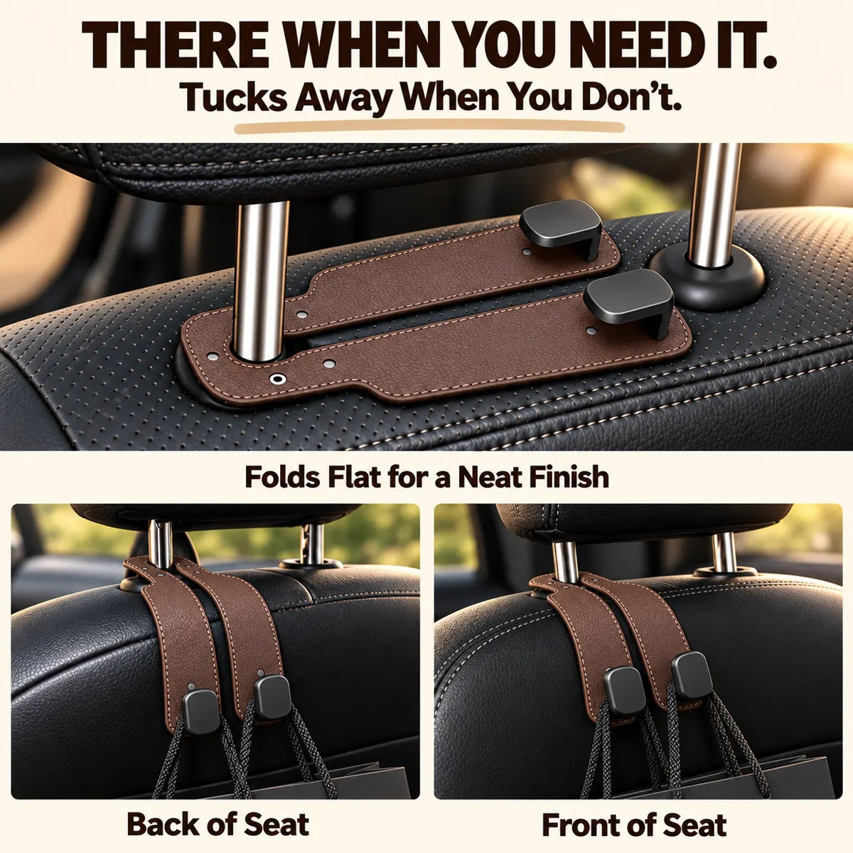 🎁 BUY 1, GET 1 FREE Gaigu® Car Headrest Hooks — Less Clutter, More Room