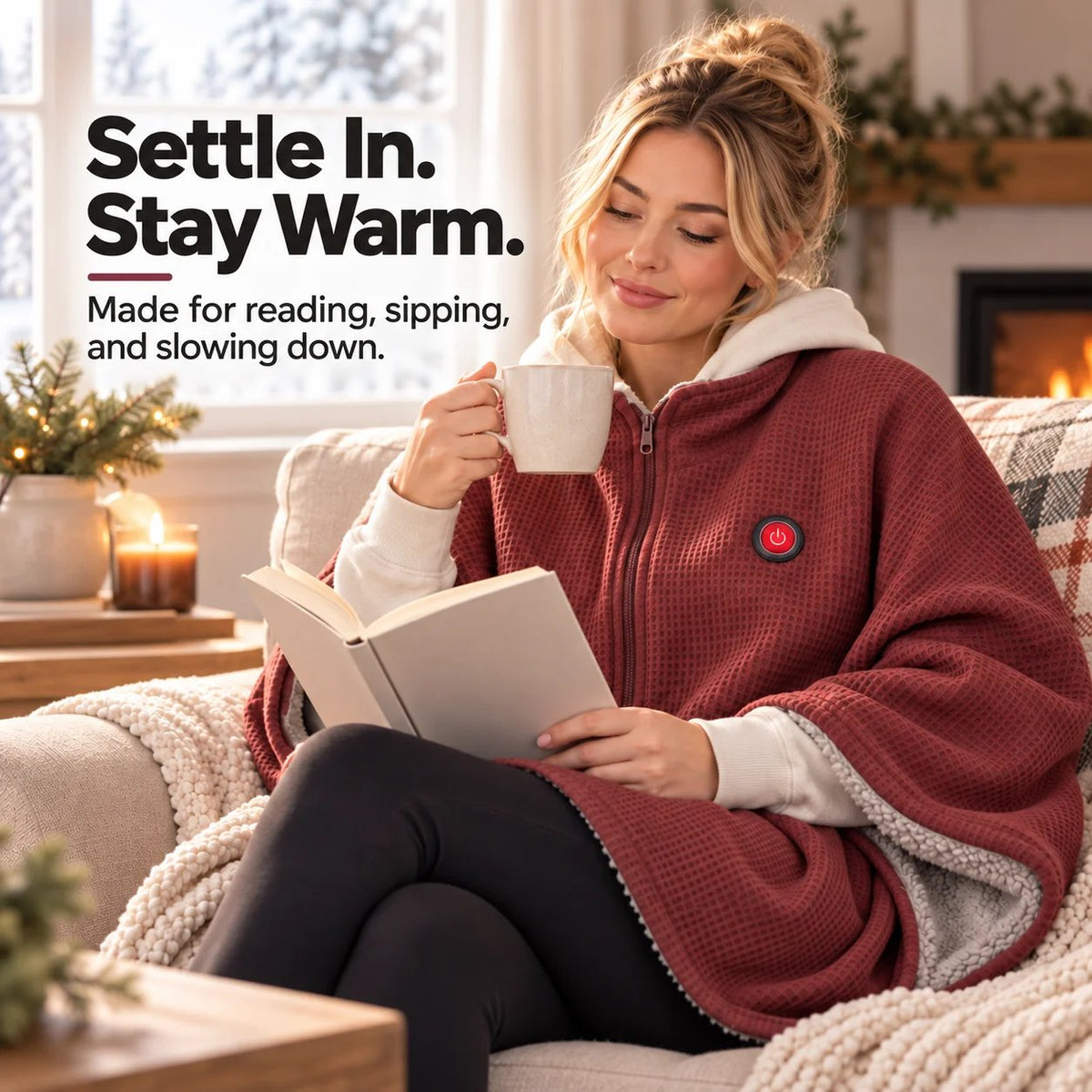 🧣LAST DAY 49% OFF🔥LUCKYSONG® Wearable Heated Blanket – Cozy Hands-Free Warmth☀️