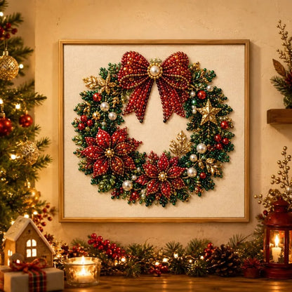 🎄GFOUK® ✨ 3D Christmas Pearl Craft Kit – Relaxing DIY Holiday Art