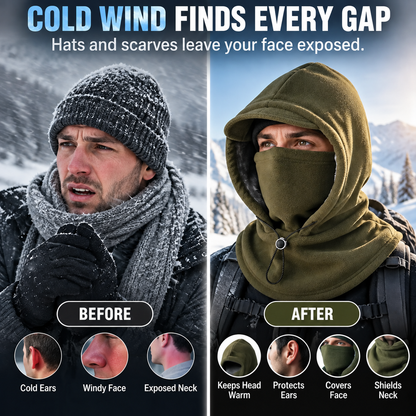🎄Christmas Sale❄️ LUCKYSONG® Fleece Balaclava Hood – Full Face & Neck Winter Protection for Outdoor Adventures