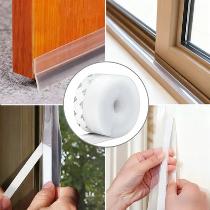 GFOUK® 16.4Ft Door Weather Stripping | Adhesive Draft Stopper Seal Strip for Doors, Windows & Shower Doors